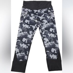 Active Life Black Grey Camo Camouflage leggings XL‎ Running Gym Yoga Athletic